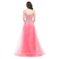 Grace Karin Strapless Pavimento Comprimento Longo Puffy Beaded Pink Prom Dress Prom Dress CL3107-3